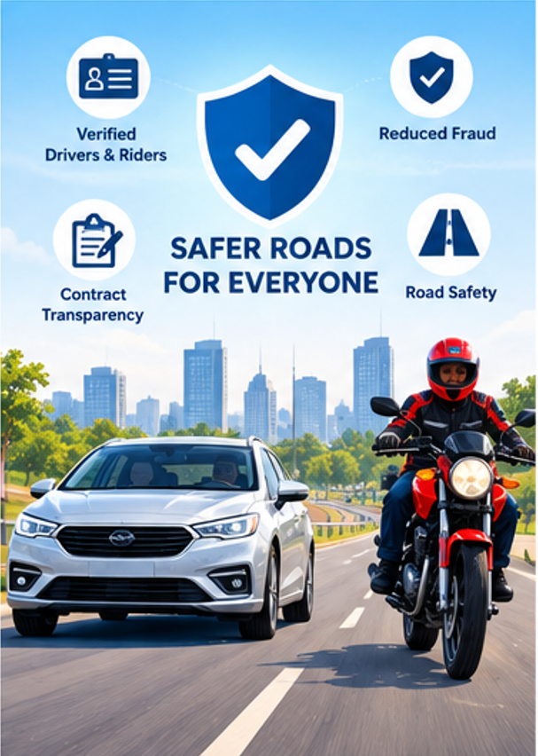 Verified car driver and digital verification